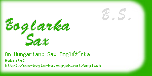 boglarka sax business card